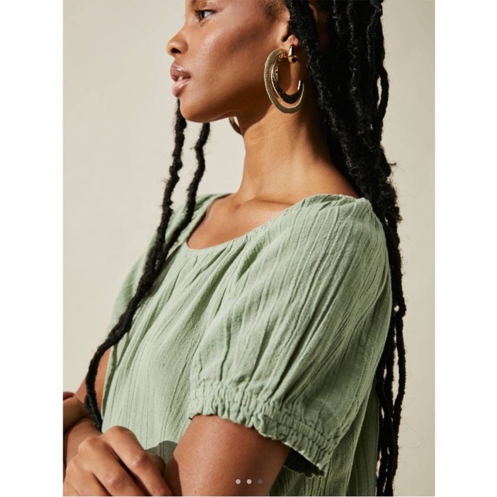 Free People So Scenic Mini in Grasslands Green, 100% Cotton, NWT $78 - Picture 3 of 15